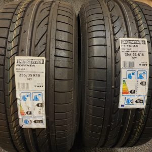 2x Bridgestone 255/35R18 90Y RE050A * Runflat Zomerbanden Dot 2015, marge factuur.