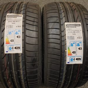 2x Bridgestone 255/40R17 94W RE050A * Runflat Zomerbanden Dot 2016, marge factuur.