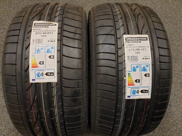 2x Bridgestone 255/40R17 94W RE050A * Runflat Zomerbanden Dot 2016, marge factuur.