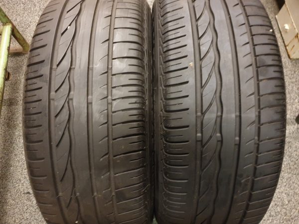 2x Bridgestone 205/55R16 91W ER300 * Runflat Zomerbanden Dot 4714 gebruikt met 6.0 mm, marge factuur.