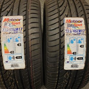 2x Meteor 215/45R17 91W Sport IS11 XL Zomerbanden Dot 2014, marge factuur.