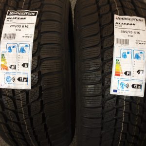 2x Bridgestone 205/55R16 91H LM25* Runflat Winterbanden Dot 2014, marge factuur.