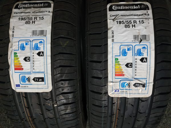 2x Continental 195/55R15 85H Premium Contact 5 Zomerbanden Dot 2014, marge factuur.